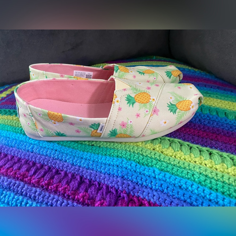 TOMS | Women’s 8 | NWT | Lemonade Pineapple Paradise | Alpargata - Picture 7 of 16